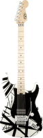 EVH STRIPE SERIES WHITE WITH BLACK STRIPES электрогитара, цвет белый с чёрными полосами