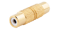 Переходник kramer ad-rf/rf rca розетка-розетка (золотое покрытие)    (2552-401212)