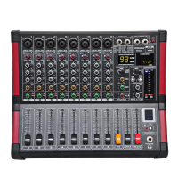 FREEBOSS MINI8 Микшерный пульт 8 моно каналов + 48 В, BT/USB плеер, 99 эффект