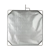 F05-48 Flag panel stainless steel 120*120 cm, fabric: gold/silver/black/white флаг 4в1 E-Image