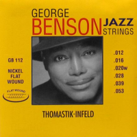 THOMASTIK George Benson GB112 cтруны для акустической гитары, 12-53, сталь/никель, плоская оплётка