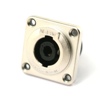 Neutrik NLT4MP Разъем speakON панельный, 4 контакта, штекер, квадратный фланец G-тип, металл. корпус, 40А, IP54