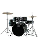 Mapex CM5844FTCFJ Ударная установка из 5-ти барабанов Junior, Comet series: BD1816, TT1007, TT1208, FT1412, SD1450, педаль P250, стойки: H250, C250, S250S, стул T400S, тарелки 14" HIHAT + 16"CRASH, цвет Ebony Yellow Grain