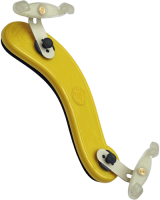 0 violin shoulder rest Viva Flex 80FMP6 - 1/4-1/2 violin shoulder rest with comfortable transparent shoulder support, with foldable white forks and swivel end members. Yellow
