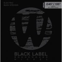 Warwick 41301 m5b  струны для 5-струнной бас-гитары, black label, 45-135, никель