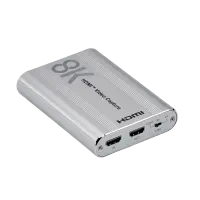 USB-карта видеозахвата. Максимальное входное разрешение 8K @60Гц, (4:4:4). Максимальное разрешение записи 3840×2160@30Гц.