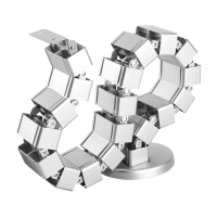 ABL HASPSR- Вертикальный гибкий пластиковый кабель-канал, 1300 мм, серебристый