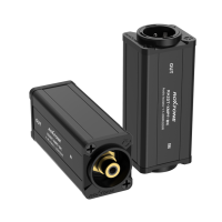 ROXTONE RA2DT-XMPF-BK Переходни-адаптер с трансформаторной развязкой с RCA мама на 3-х контактный XLR папа с черным изолятором. Покрытие контактов: золото.