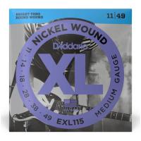 J.D.Addario EXL115 XL NICKEL WOUND Blues/Jazz Rock струны для 6-ти струнной электрогитары, диаметры струн . 011, .014, .018, .028, .038, .049