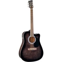 Jay Turser JJ-45-FCET-BKSB SALE  электроакустическая гитара Dreadnought, Black Sunburst
