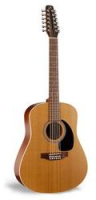 Seagull COASTLINE S12 CEDAR QI  12-струнная электроакустическая гитара Dreadnought, цвет - натуральн