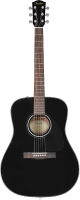 FENDER CN-60S NYLON, BLACK WN Классическая гитара, топ массив ели, цвет черный