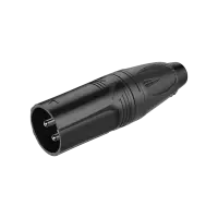 ROXTONE RX3M-BT Разъем cannon кабельный папа 3-х контактный, металл с электрофоретическим покрытием, цвет: Черный. поставляется по 400шт. в коробке: 46х36х30см
