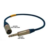 JackStereo-XLR3M (black) 0,5 метра кабель (черный) GS-PRO