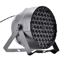 STAGE 4 djPAR 54XW Светодиодный светильник со сменой цвета, LED-источник: 54 (12R+18G+18B+6W) х 3Вт LED, угол расхождения луча 25 град., DMX-512 - 8 кан., строб, диммер, звуковая активация, авто, Master/slave, мощность 120Вт, 220*220*230 mm, 1.5 kg