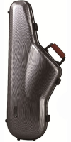 Alto saxophone case GLCASE GLQ-A(L18) - Reliable polycarbonate shaped case for alto saxophone. Color black with "hair" trim