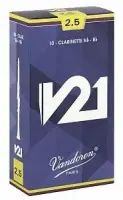Трость для кларнета vandoren v21 cr8025/1 - трость v21 с толстой пяткой и подчеркнутым сердцем для кларнета силой 2.5. цена за штуку