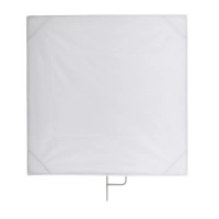 F04-48 Flag panel stainless steel 120*120 cm, fabric: diffusion white флаг белый просветный E-Image