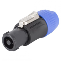 Neutrik NL4FC-B кабельный разъём Speakon, 4-контактный золоченые контакты