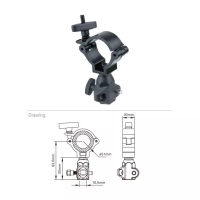 KCP-842B Slim Type Half Coupler w/16 mm socket, black хомут (адаптер 5/8") KUPO