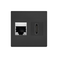 ABL 2T0010DH- Сдвоенный модуль подключения IMP 1xRJ45 Cat6A, 1xHDMI, черный