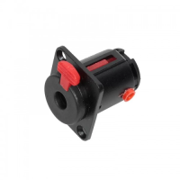Seetronic SJP3C- Панельный разъем Jack 6,3 мм стерео (розетка) с фланцем типа D, черный