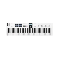 MIDI-клавиатура Arturia KeyLAB 61 MK3 White [61 клавиша, полувзвешенная механика, дисплей, 12 пэдов , 9 фейдеров, 9 поворотных регуляторов, 3 входа для подключения педалей, MIDI in/out, USB-C]