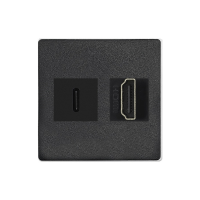 ABL 2T0010CH- Сдвоенный модуль подключения IMP с разъемами 1xHDMI, 1xUSB, тип C. Цвет черный.
