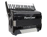 Аккордеон Pierre Cesar PCA2001 BKP [120 басов, 41 клавиша в правой руке, 11+7+1 регистры, 2 регистра с "ломаной" декой, черный перламутр]