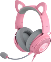 Игровые наушники Razer Kraken Kitty V2 Pro Quartz (#RZ04-04510200-R3M1) [гарнитура, USB, 3 пары ушек, розовый]