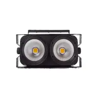 LightCraft Blinder 2x100W COB WW и CW светодиодный сценический прожектор типа "блайндер", встроено 2 модуля по 100Вт WW и CW COB LED. Тёплый Белый 3200к + Холодный Белый 5600К. Угол раскрытия луча: 60°. Управление каждым диодом. Линейный диммер 0-100% . Р