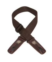 LIS-006-P2-BRN/BRN Ремень для гитары с блокировой, коричневый, Lock-It Straps, D'Andrea