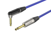 ROXTONE TGJJ110-TBU/5 Кабель инструментальный,  темно синий, 7mm, 1 x 0,5mm2, 6,3mm mono Jack - 6,3mm mono Jack (угловой), 5м