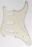 ST-SSS-VW пластиковый 3-слойный пикгард для электрогитары "Stratocaster", под конфигурацию S-S-S, цвет кремовый, Donlis