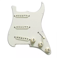 STP53-WH комплект пикгарда для гитары "Strat" с распаянными звукоснимателями 3 х DS53 и электроникой, цвет белый, Donlis