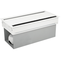 ABL 2U210MIN- Короб для установки розеточных станций серии Link под стол с лючком длиной 247 мм, белый