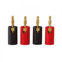 Разъём Dynavox Banana Red/Black (203330) (4 шт)