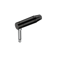 ROXTONE RJ2RPP-BK-BN Connector, 6.3mm mono Male Jack(angular), Black Shell, Nickel plated Contacts, 1pcs/PE bag, N.W.kg; G.W.:kg, pcs in box: xxcm