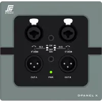 S-track dpanel x настенный dante/аналог интерфейс, 2 мик.(48в, xlr combo)-лин. вх/ 2 вых.(xlr), poe