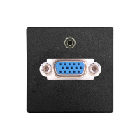 ABL 2T2010VA- Сдвоенный модуль подключения IMP с проходными разъемами 1xVGA, 1x miniJack 3,5 мм, черный
