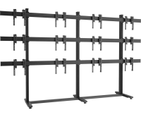 Vogels F3464 Black- Напольный стационарный стенд для видеостены 3х4 из дисплеев диагональю 49–55'', альбомная ориентация, макс. нагрузка 720 кг