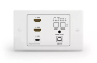 Wyrestorm sw-110-tx-uk , настенный hdbt передатчик c 3 входами (2 hdmi, usb-c), usb хост, cec, (4k: 100м), 2-gang uk