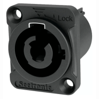 Seetronic SAC3MPB-N-W Разъем панельный типа powercon(out), 3-х контактный, IP65, Цвет: черный. Резиновая прокладка продается отдельно (CNAC-MPAB).
