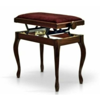 Hidrau bg200 mahogany matt 3 (tc4)  банкетка, сатинированное красное дерево, коричневый бархат