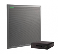 SHURE MXA910AL-60-USB-P Потолочный микрофонный массив MXA910AL-60 сребристого цвета и сетевой аудиоинтерфейс ANIUSB-MATRIX