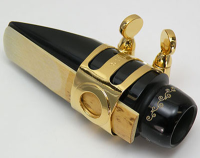Gilded prototype ligature for soprano saxophone Woodstone - Prototype gilded brass ligature for soprano saxophone for powerful and vivid sound