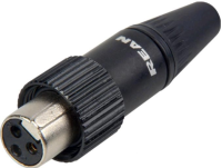 Rean RT3FCT-B кабельный разъем mini XLR female 3 контакта,винтовой замок