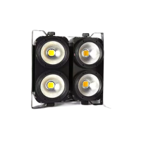 LightCraft Blinder 4x100W COB WW+CW светодиодный сценический прожектор типа "блайндер". 4 модуля по 100Вт WW+CW 2in1 COB LED. Цветовая температура: 3200-5600К. Высокоэффективная оптическая система с зеркальным отражателем.  Угол раскрытия луча: 60°. Управ