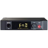 Mipro ACT-5801 Одноканальный цифровой приёмник диапазона ISM 5,8 ГГц серии ACT-5800. Металлический полурэковый корпус оснащён графическим OLED-дисплеем. Настраиваемые 12 каналов в группа А или 24 канала в группах В1 и В2. Глубина квантования и тактовая ча