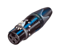 Neutrik NC3FXX-B-CRYSTAL- Кабельный разъем XLR 3-pin (розетка), на кабель диаметром 3,5–8,0 мм, под пайку, с кристаллами Swarowski, цвет черный